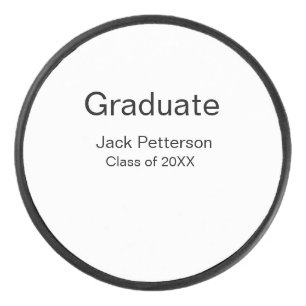 Simple Minimal afstuderen Add Name Modern Class Hockey Puck