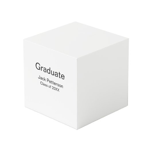 Simple Minimal afstuderen Add Name Modern Class Kubus (Voorkant hoekig)