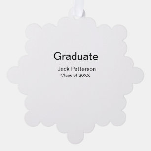 Simple Minimal afstuderen Add Name Modern Class Ornament Kaart