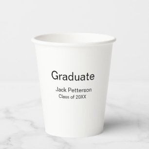 Simple Minimal afstuderen Add Name Modern Class Papieren Bekers