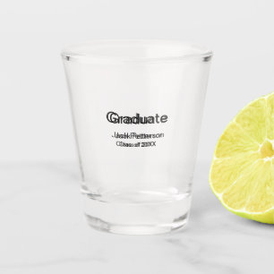 Simple Minimal afstuderen Add Name Modern Class Shot Glas