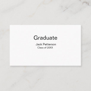 Simple Minimal afstuderen Add Name Modern Class Visitekaartje