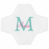 simple minimal ajouter nom monogramme vert rose bl (Plat)