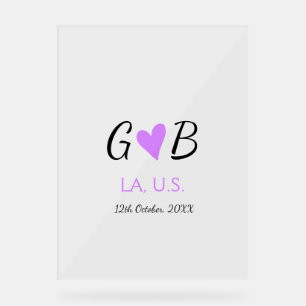 SIMPLE MINIMAL ajouter votre nom de couple nom de