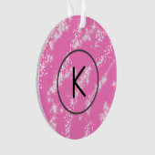 simple minimal blanc monogramme paillettes rose hy (devant)