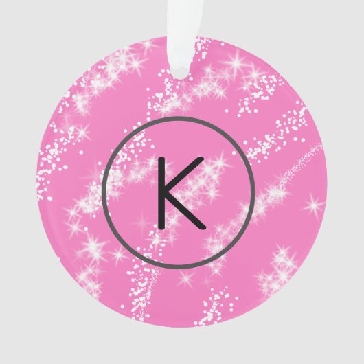 simple minimal blanc monogramme paillettes rose hy (devant)