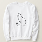 Simple Minimal Cat sweatshirt  (Design devant)
