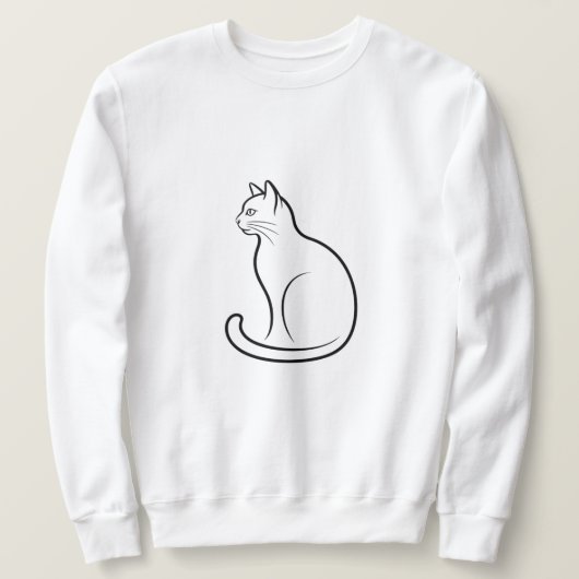 Simple Minimal Cat sweatshirt  (Design devant)