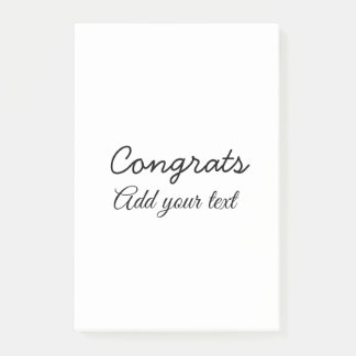 Simple minimal congratulations graduation add your post-it® notes