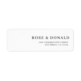 Simple minimal custom wedding address label