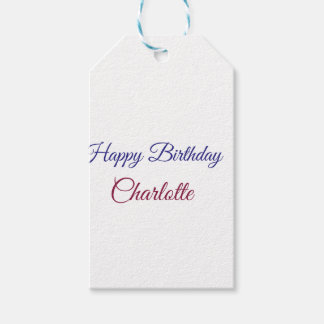 SIMPLE MINIMAL.CUTIE ADD NAME BABY happy birthday  Cadeaulabel