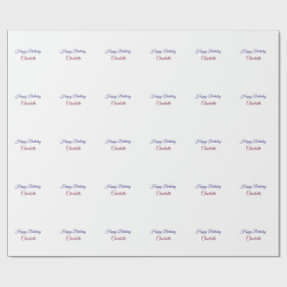 SIMPLE MINIMAL.CUTIE ADD NAME BABY happy birthday  Cadeaupapier