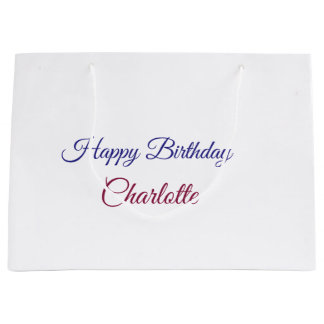 SIMPLE MINIMAL.CUTIE ADD NAME BABY happy birthday  Groot Cadeauzakje