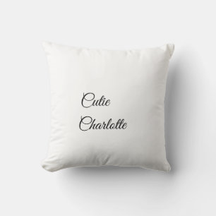 SIMPLE MINIMAL.CUTIE AJOUTEZ NOM BÉBÉ Coussin de j