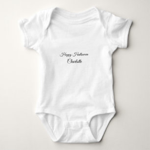 SIMPLE MINIMAL.CUTIE VOEG NAAM TOE BABY happy Hall Romper
