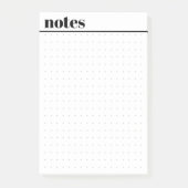 Simple Minimal Dot Grid Sticky Notes Pad (Voorkant)
