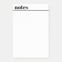 Simple Minimal Dot Grid Sticky Notes Pad