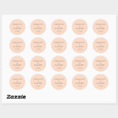 Simple, minimal, mariage cardiaque Sticker rond (Feuille)