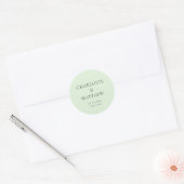 Simple, minimal, mariage cardiaque Sticker rond (Enveloppe)