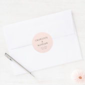 Simple, minimal, mariage cardiaque Sticker rond (Enveloppe)