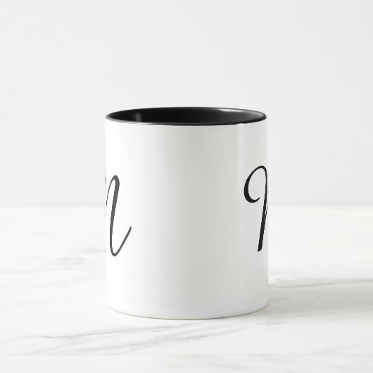 Simple Minimal Monogram Logo add your Coffee Mug (Centre)