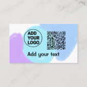 Simple minimal q r code add logo scan code name te visitekaartje (Achterkant)