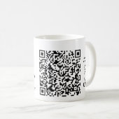 Simple minimal q r code add logo scan code name we koffiemok (Voorkant rechts)