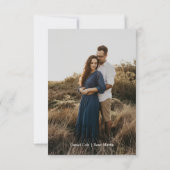 Simple Minimal Script Wedding Bedankkaart (Achterkant)