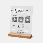 Simple Minimalist 3 Qr Code Scan To Pay Frosted (Angle)