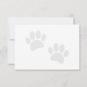Simple Minimalist Blank Bordered Dog Paw Prints Notitiekaartje (Achterkant)