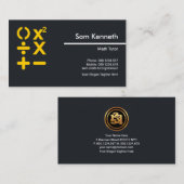 Simple Minimalist BODMAS-Wiskunde Symbool Wiskunde Visitekaartje (Voorkant / Achterkant)
