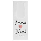 Simple Minimalist Customizable White Gift Bag Wijn Cadeautas (Voorkant)