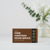 Simple Minimalist Gold Handyman Works Visitekaartje (Staand voorkant)