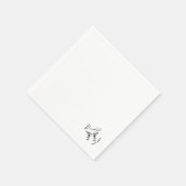 Simple minimalist hand drawn chic coctail servet (Hoek)