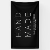 Simple Minimalist Handmade Business Spandoek (Verticaal)