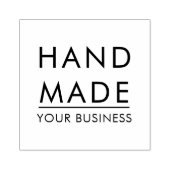 Simple Minimalist Handmade Custom Business Name Rubberstempel (Afrduk)