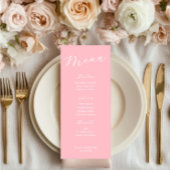 Simple Minimalist Light Pink Menu Card