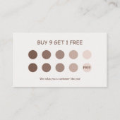 Simple Minimalist Modern Coffee Shop Loyalty Card (Achterkant)