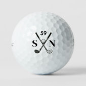 Simple Minimalist Modern Monogram Golfballen (Voorkant)