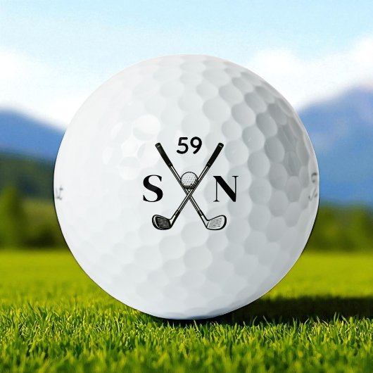 Simple Minimalist Modern Monogram Golfballen