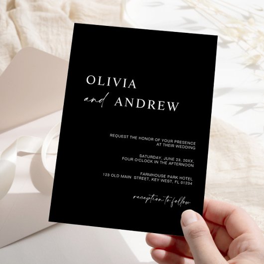 Simple Minimalist & Modern | Wedding Invitation