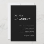 Simple Minimalist & Modern | Wedding Invitation Kaart (Voorkant)
