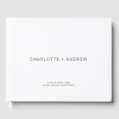 Simple Minimalist Modern Wedding Monogram  Gastenboek (Voorkant)