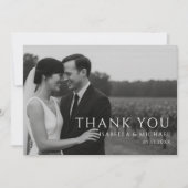 Simple Minimalist Photo Wedding Bedankkaart (Voorkant)