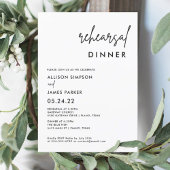 Simple Minimalist Rehearsal Dinner Invitation