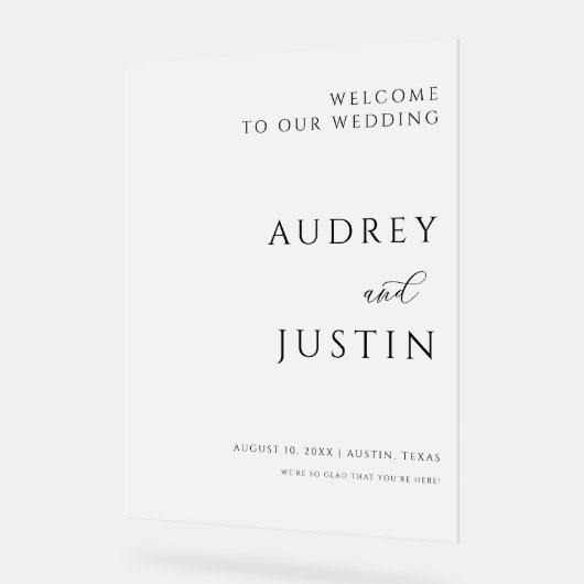 Simple Minimalist Right Justified Welcome (Angle)