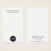 Simple Minimalist Script Logo Display Card Visitekaartje (Voorkant /achterkant)