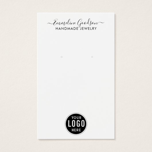 Simple Minimalist Script Logo Display Card Visitekaartje (Voorkant)