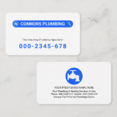 Simple Minimalist Searching Plumber Service Visitekaartje (Voorkant / Achterkant)