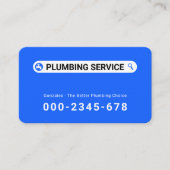 Simple Minimalist Searching Plumber Service Visitekaartje (Voorkant)
